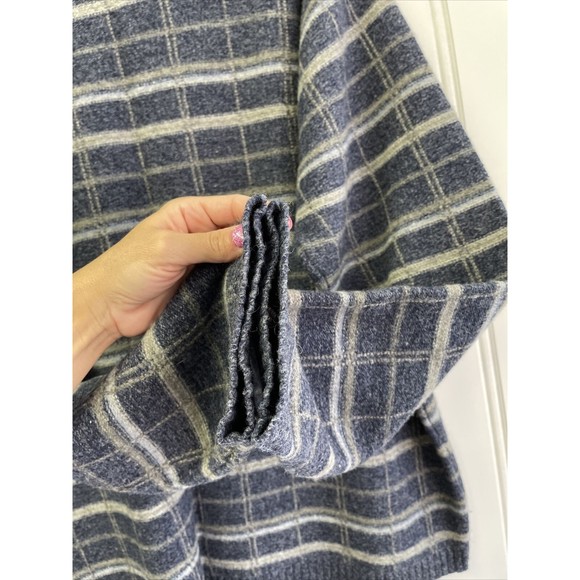 Bowen & Wright Mens XL Blue 100% LambsWool Pullover Sweater Crewneck Thailand - Picture 8 of 8